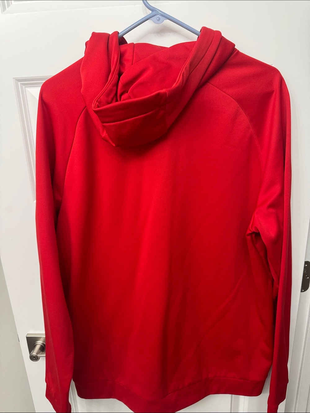 Nike Red Pullover Hoodie with White Swoosh - Picture 3 of 3